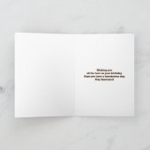 オレンジカボチャおよび季節的な紅葉の誕生日 カード (内部)