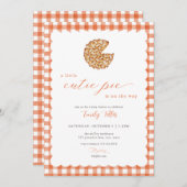 オレンジカボチャかわいこちゃんパイベイビーシャワー招待状 招待状 (正面/裏面)