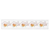 オレンジカボチャとのハッピーサンクスギビング文字 ミディアムテーブルランナー (横)