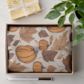 オレンジカボチャと紅葉 薄葉紙 (ギフト)