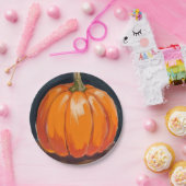 オレンジカボチャのハロウィンサンクスギビング ペーパープレート (パーティー)