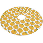 オレンジカボチャのハロウィーンツリースカート ブラッシュドポリエステルツリースカート (アングル)