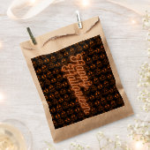 オレンジカボチャのハロウィーンパターン フェイバーバッグ (クリップ留めされた状態)