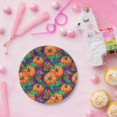 オレンジカボチャのハロウィーン ペーパープレート (パーティー)