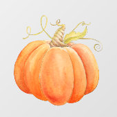 オレンジカボチャの水のカラーアート秋感謝祭 ウィンドウサイン (シート)