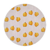 オレンジカボチャの頭のパターン カッティングボード (正面)