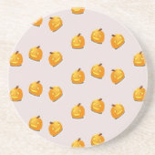 オレンジカボチャの頭のパターン コースター (正面)