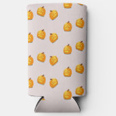 オレンジカボチャの頭のパターン スリム缶クーラー (正面)
