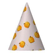 オレンジカボチャの頭のパターン パーティーハット (左)