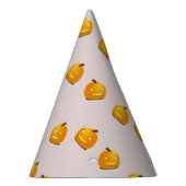 オレンジカボチャの頭のパターン パーティーハット (右)