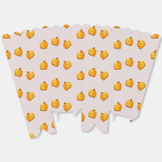 オレンジカボチャの頭のパターン フェイバーボックス (見開き)