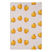 オレンジカボチャの頭のパターン ミニクリップボード (裏面)