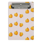 オレンジカボチャの頭のパターン ミニクリップボード (正面)
