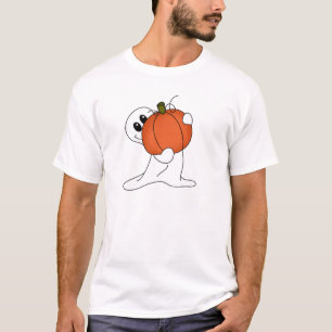 オレンジカボチャを持つ幽霊 Tシャツ