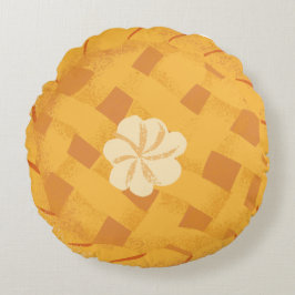 オレンジカボチャカラフルパイ感謝祭の収穫 ラウンドクッション