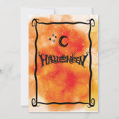 オレンジカボチャハローウィンパーティ 招待状 (裏面)