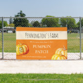 オレンジカボチャパッチファームビジネスバナー 横断幕 (インサイチュ)