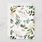 オレンジカボチャリースジェンダーニューラルベビーシャワー 招待状 (裏面)