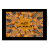 オレンジカボチャ万華鏡のように千変万化するパターンハッピーハローウィン (正面横)