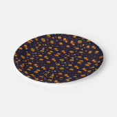 オレンジカボチャ不気味ワンハローウィンパーティ ペーパープレート (アングル)