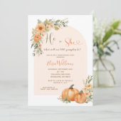 オレンジカボチャ彼または彼女の秋フローラジェンダー明かす 招待状 (スタンド正面)