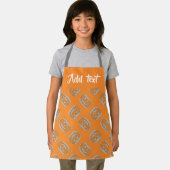 オレンジカボチャ模様 エプロン (インサイチュ)