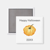 オレンジカボチャ水彩ハッピーハローウィン年 マグネット (正面/裏面)