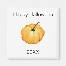 オレンジカボチャ水彩ハッピーハローウィン年