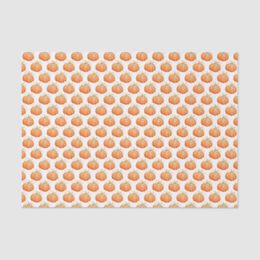 オレンジカボチャ秋の水彩画の芸術のティッシュペーパー 薄葉紙 (正面)