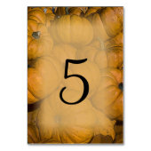 オレンジカボチャ秋の結婚式テーブル番号 テーブルナンバー (裏面)