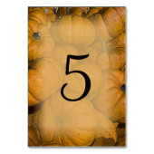 オレンジカボチャ秋の結婚式テーブル番号 テーブルナンバー (正面)