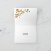 オレンジカボチャ秋ウォーター離れカラーサンキュー サンキューカード (内部)