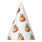 オレンジカボチャ秋バースデーパーティーハット パーティーハット (左)