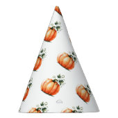 オレンジカボチャ秋バースデーパーティーハット パーティーハット (右)