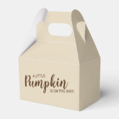 オレンジカボチャ秋ベビーシャワー フェイバーボックス (裏面サイド)