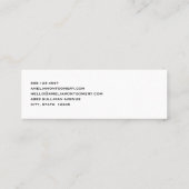 オレンジカボチャ秋素朴感謝祭 スキニー名刺 (裏面)