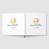 オレンジカボチャ秋誕生日21stグレーパステル秋 ゲストブック (全面)