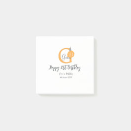 オレンジカボチャ秋誕生日21stグレーパステル秋 ポストイット