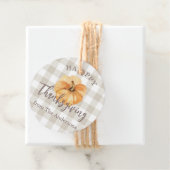 オレンジカボチャ素朴ハッピーサンクスギフト フェイバータグ (インサイチュ)