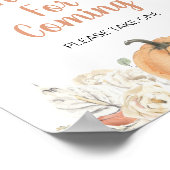 オレンジカボチャ素朴フローラありがとうござ来う ポスター (角)