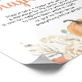 オレンジカボチャ素朴フローラ深夜おむつ ポスター (角)