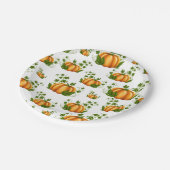 オレンジカボチャ素朴ンカントリーバースデーパーティー ペーパープレート (アングル)