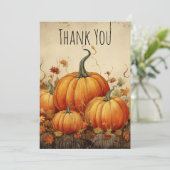 オレンジカボチャ素朴ンズオータムサンキュー サンキューカード (スタンド正面)