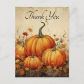 オレンジカボチャ素朴ンズオータムサンキュー ポストカード (正面)