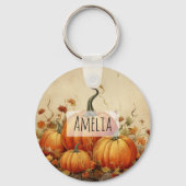 オレンジカボチャ素朴ン秋 キーホルダー (正面)