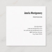 オレンジカボチャ素朴ン秋 スクエア名刺 (裏面)