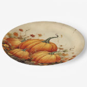 オレンジカボチャ素朴ン秋 ペーパープレート (アングル)