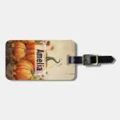 オレンジカボチャ素朴ン秋 ラゲッジタグ (正面横)