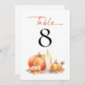 オレンジカボチャ結婚ンズテーブル番号 (正面/裏面)
