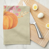 オレンジカボチャ賛美に感謝 キッチンタオル (四つ折り)